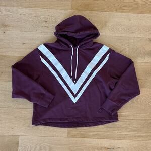 Tory Burch Sport - French terry Chevron Hoodie in Purple & White